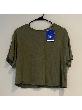 JoyLab Women's Short Sleeve Sage Tee - Boxy Fit - size Small